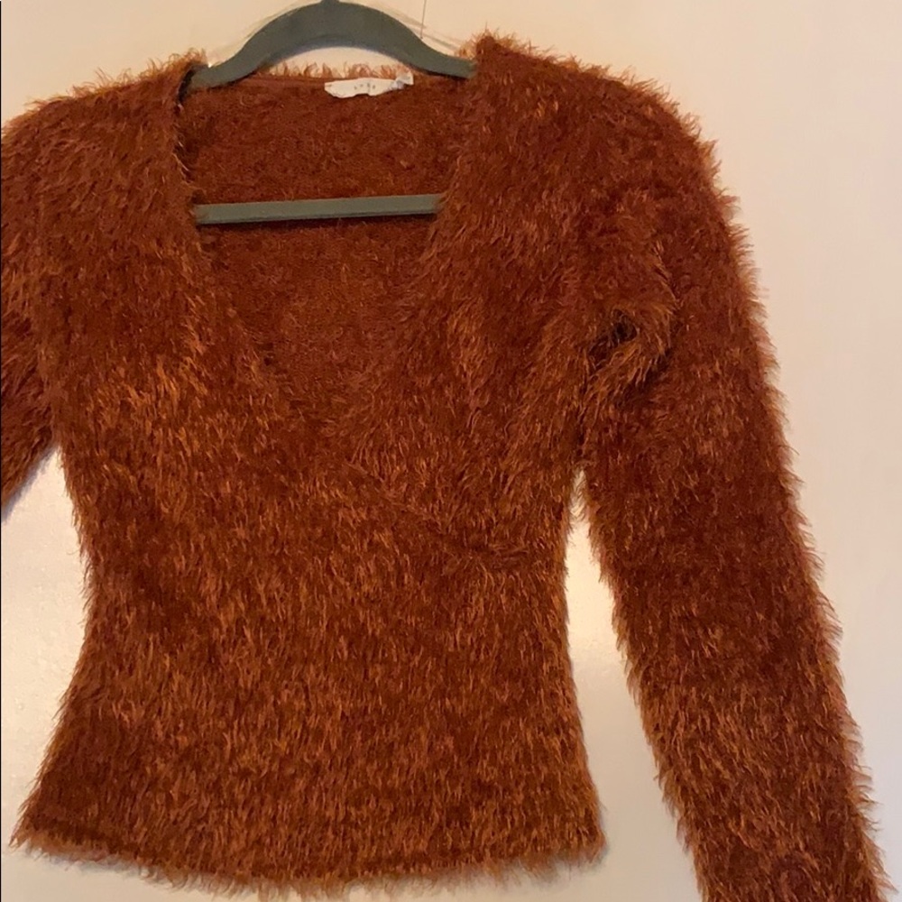 funky long sleeve furry top
